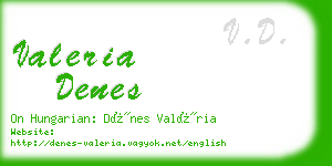 valeria denes business card